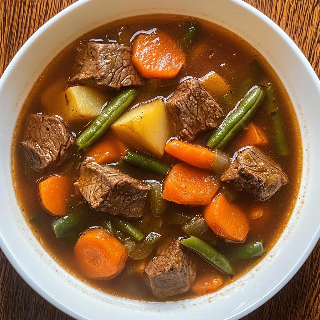 Beef and Vegetable Soup - detail 1