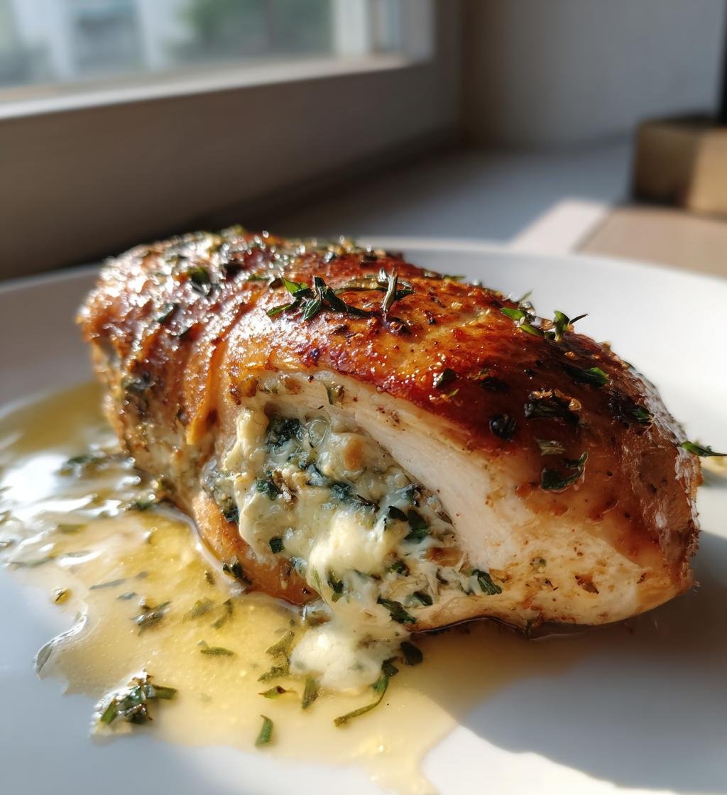 Herb Butter Stuffed Chicken fillet