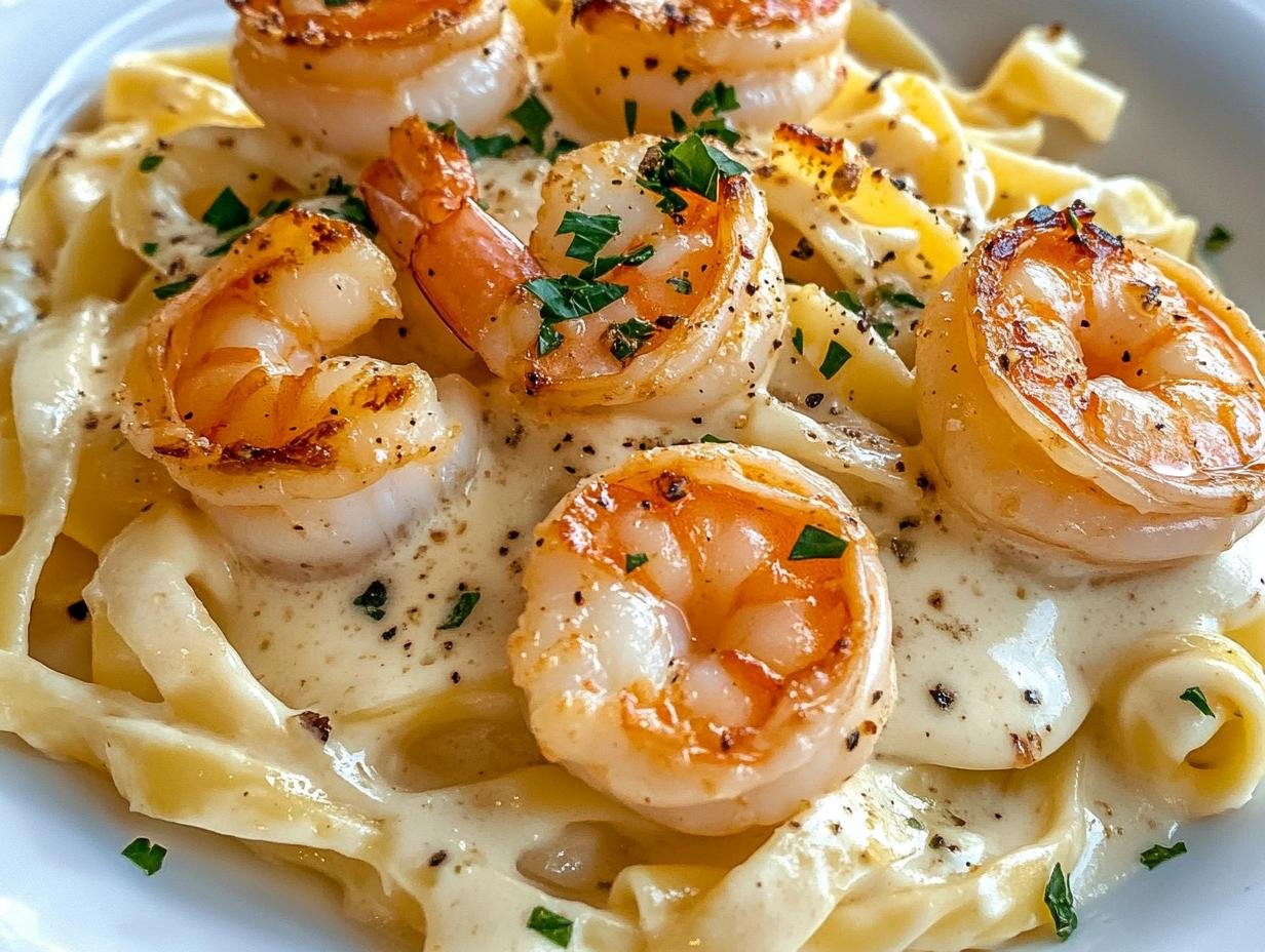 Seafood Alfredo Pasta - detail 2