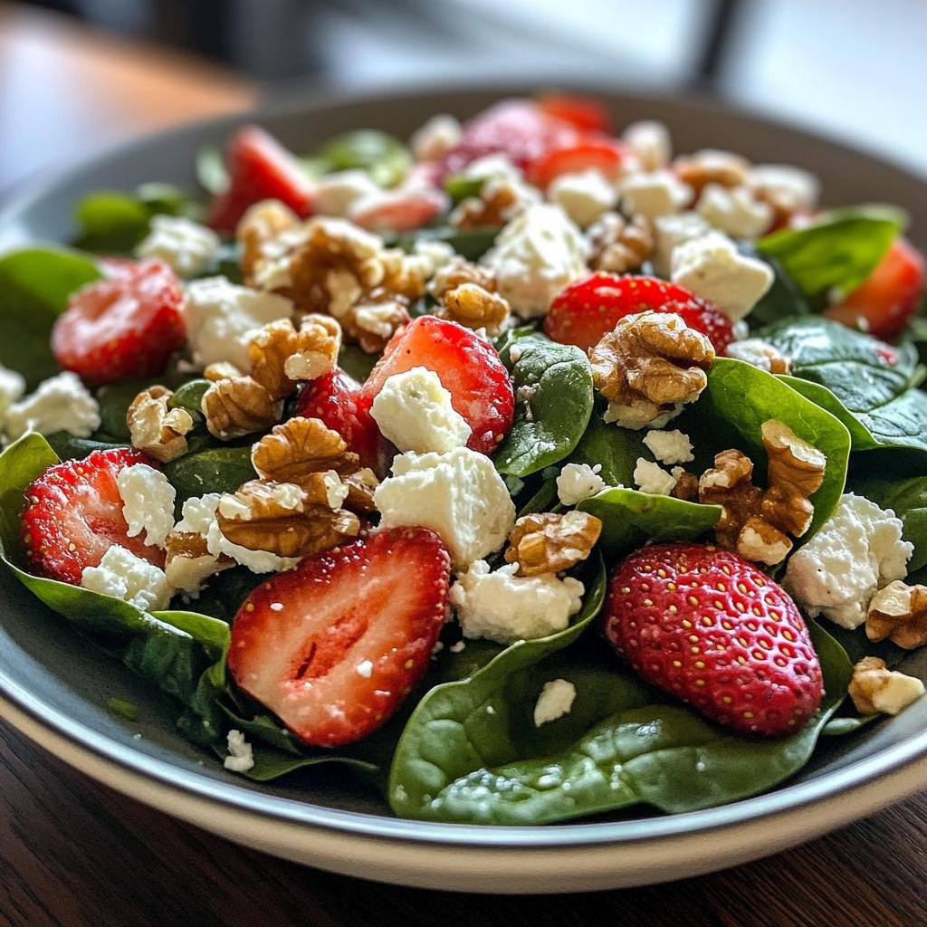 Spinach Strawberry Salad - detail 1