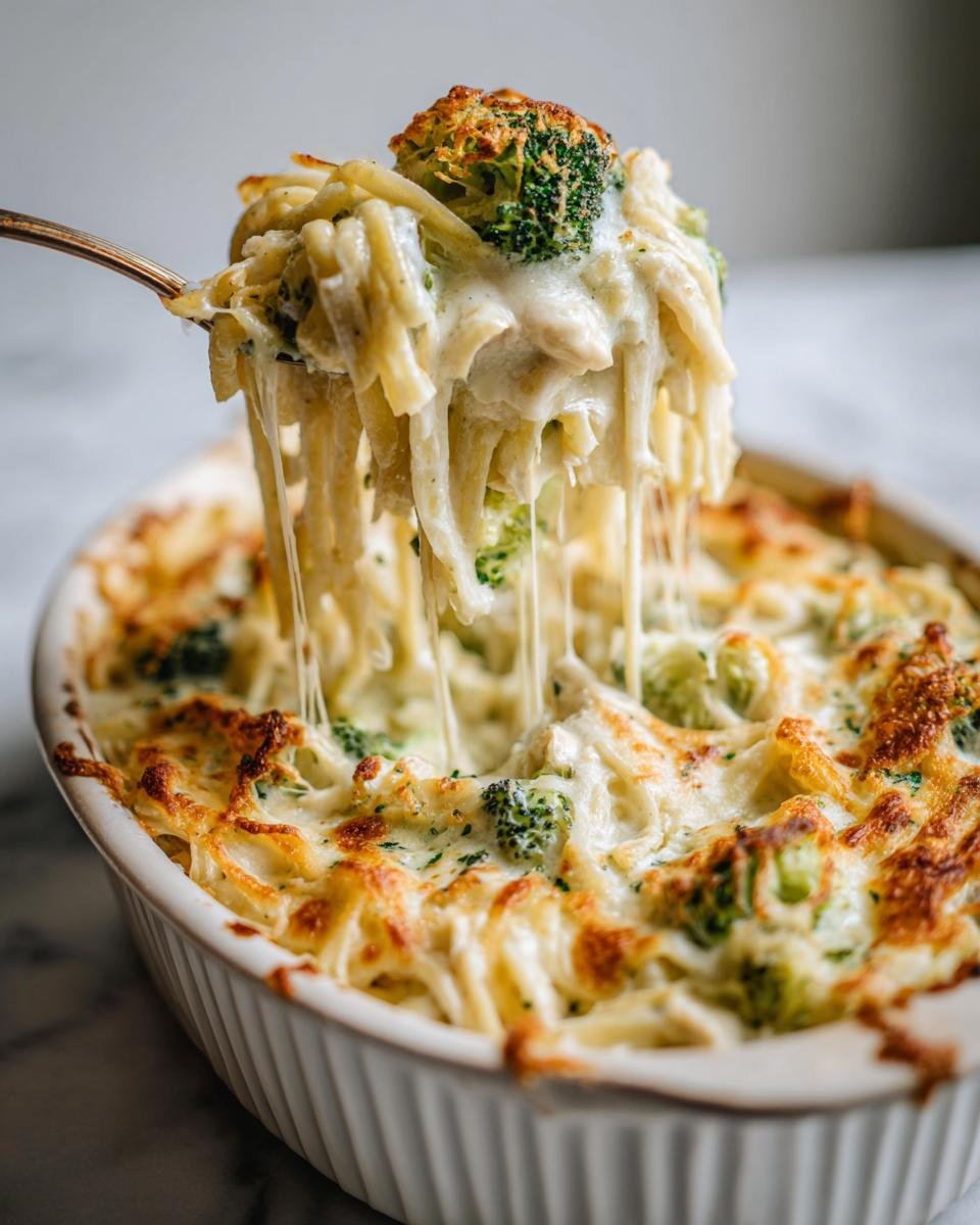Chicken Alfredo Bake with Broccoli – Family Friendly Dinner - detail 1