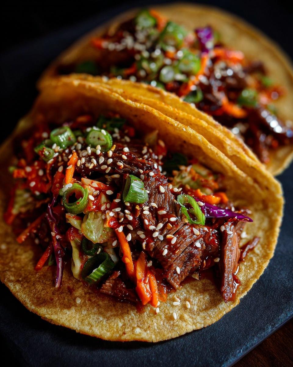 Fusion Taco Lunch: Korean BBQ Tacos with Kimchi Slaw - detail 1