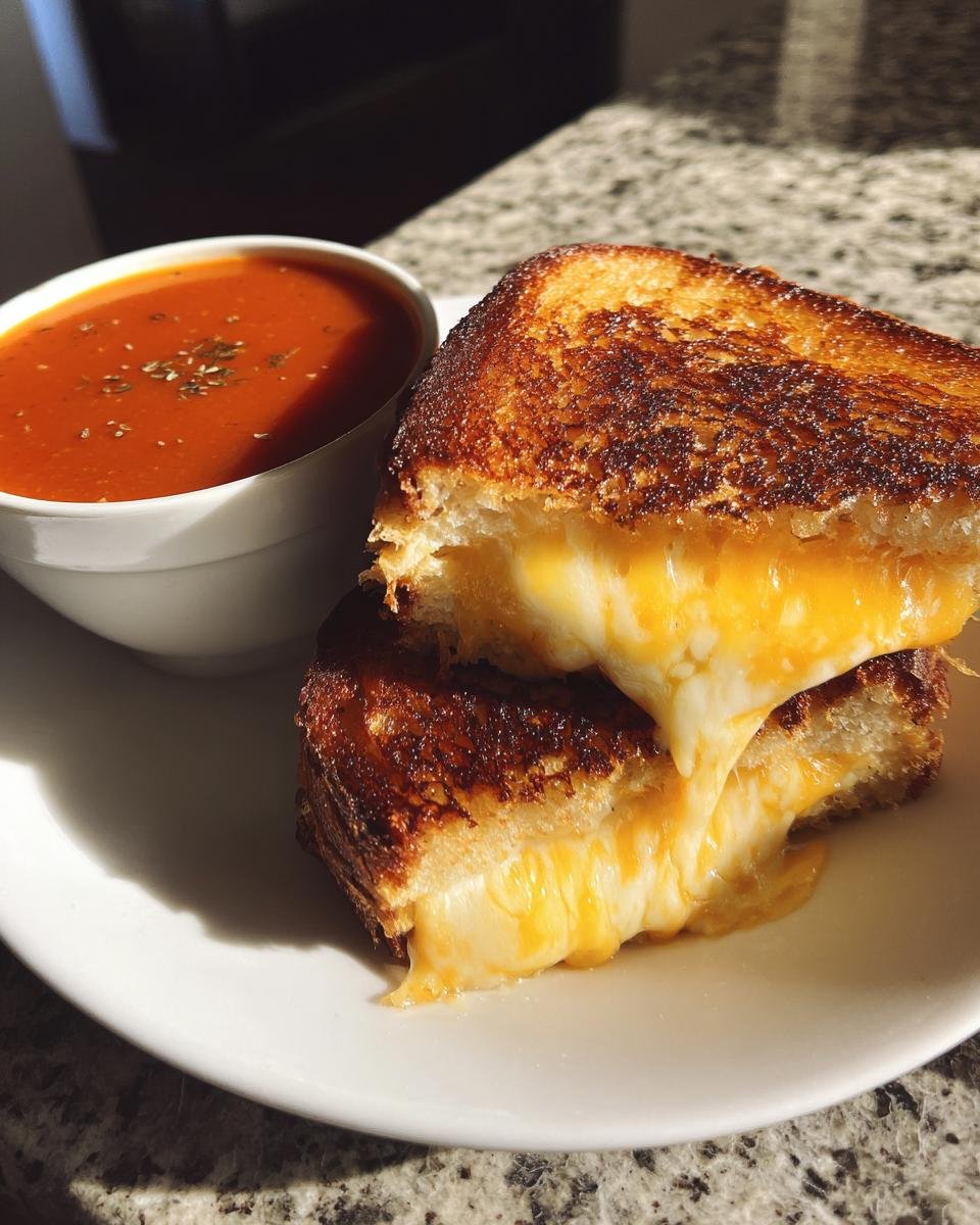 Grilled Cheese Sandwich & Tomato Soup – Comfort Lunch - detail 1
