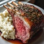 Lemon-Herb Roasted Rack of Lamb with Garlic Mashed Cauliflower