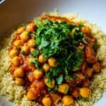 Moroccan Chickpea Stew with Couscous & Fresh Cilantro