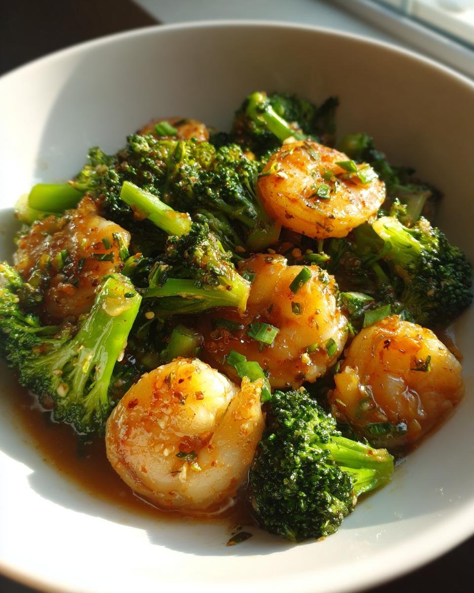 Shrimp and Broccoli Stir-Fry in Garlic Ginger Sauce - detail 1