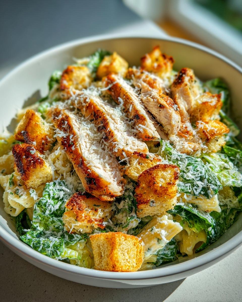 chicken ceaser pasta salads - detail 1