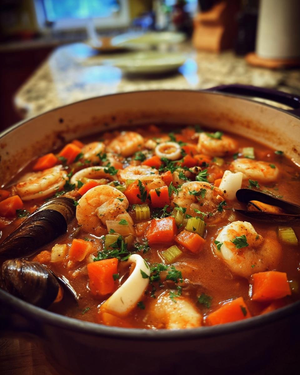 seafood soup - detail 1